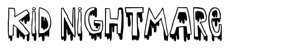 Kid nightmare font preview
